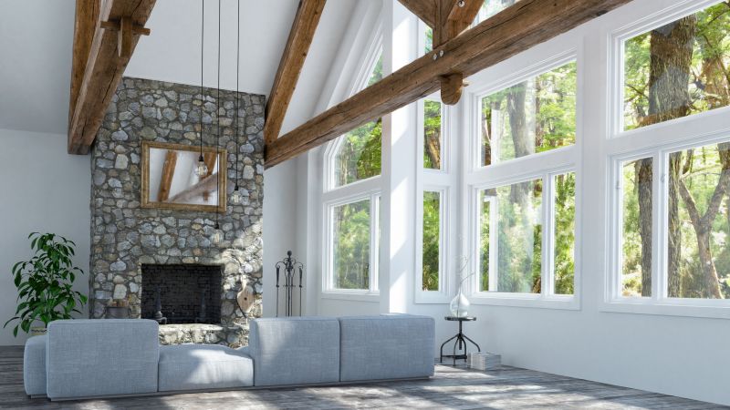Living room with large window